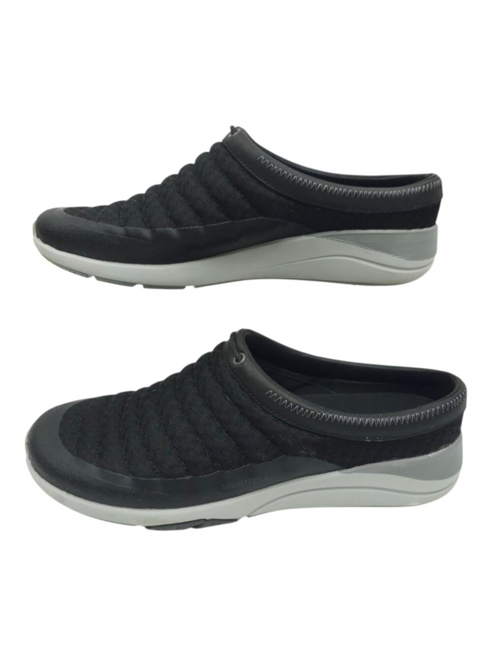 Merrell Applaud Mesh Slide Womens 10 Black Quilted Mules Clogs Walking Shoes